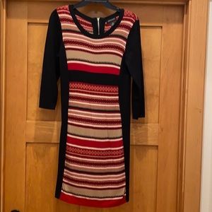 Zipper back sweater dress